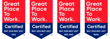 Great Place to Work Certified in the US, UK, Ireland and India